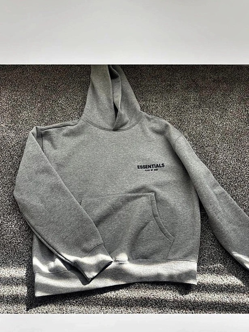 Fear of God Essentials Fleece Hoodie Light Heather Grey Gray Medium